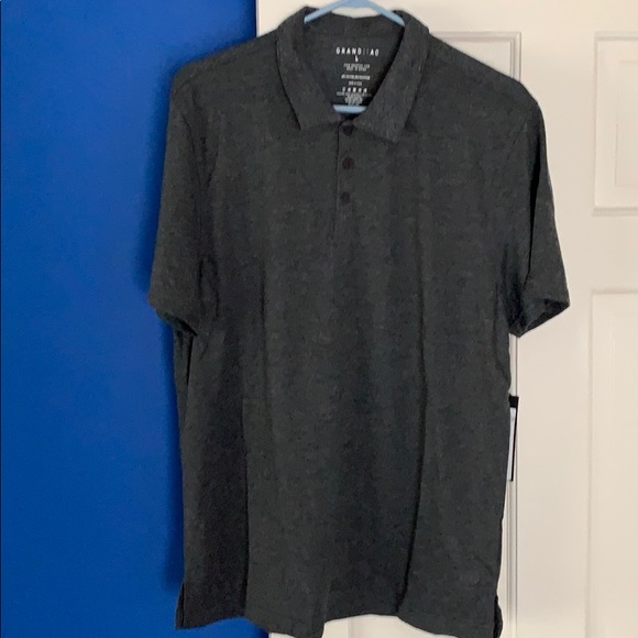 Men’s Large Grand AC Dark Gray Polo - Picture 2 of 4